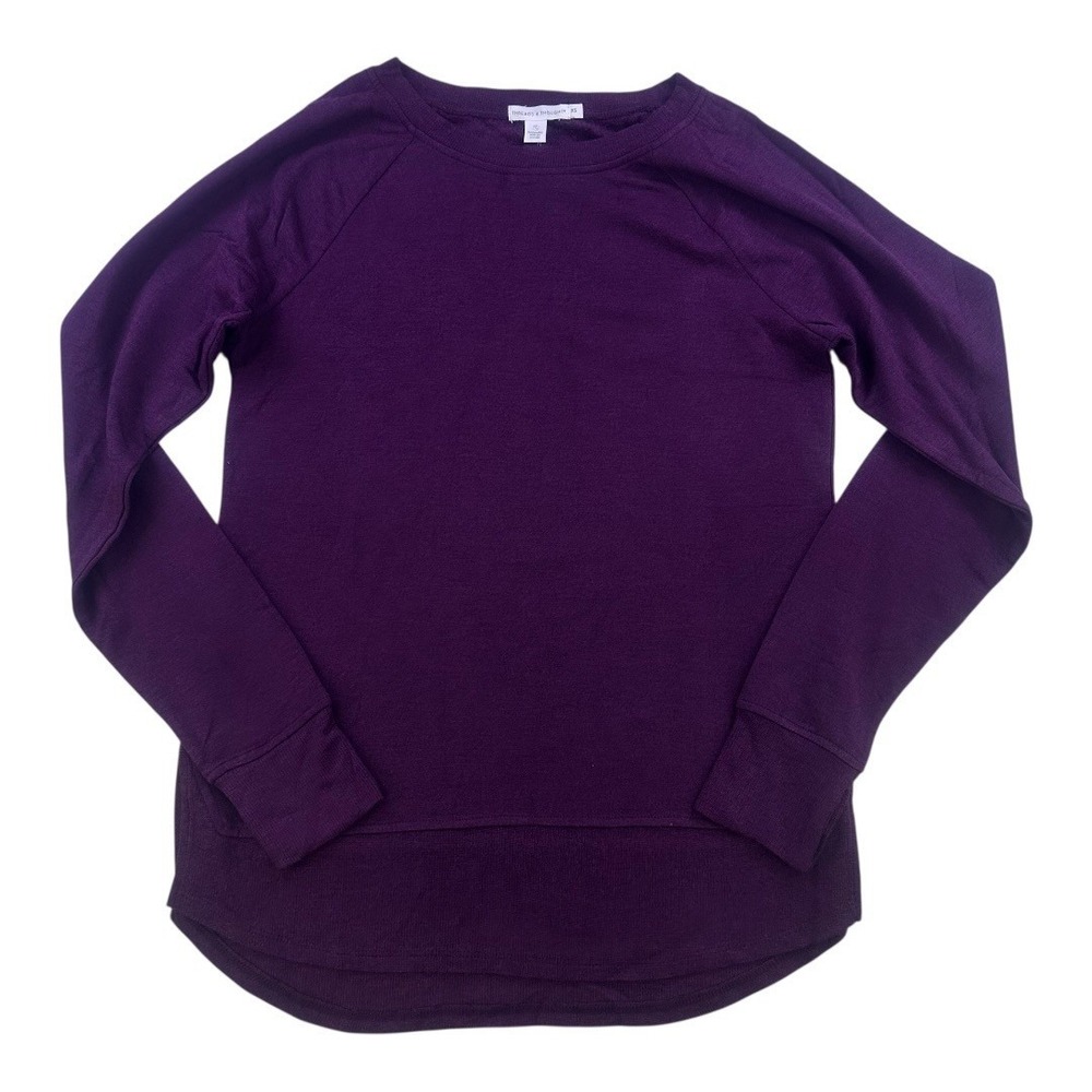 Threads 4 Thought Plum Fleece Lined Crewneck Sweatshirt XS NWT